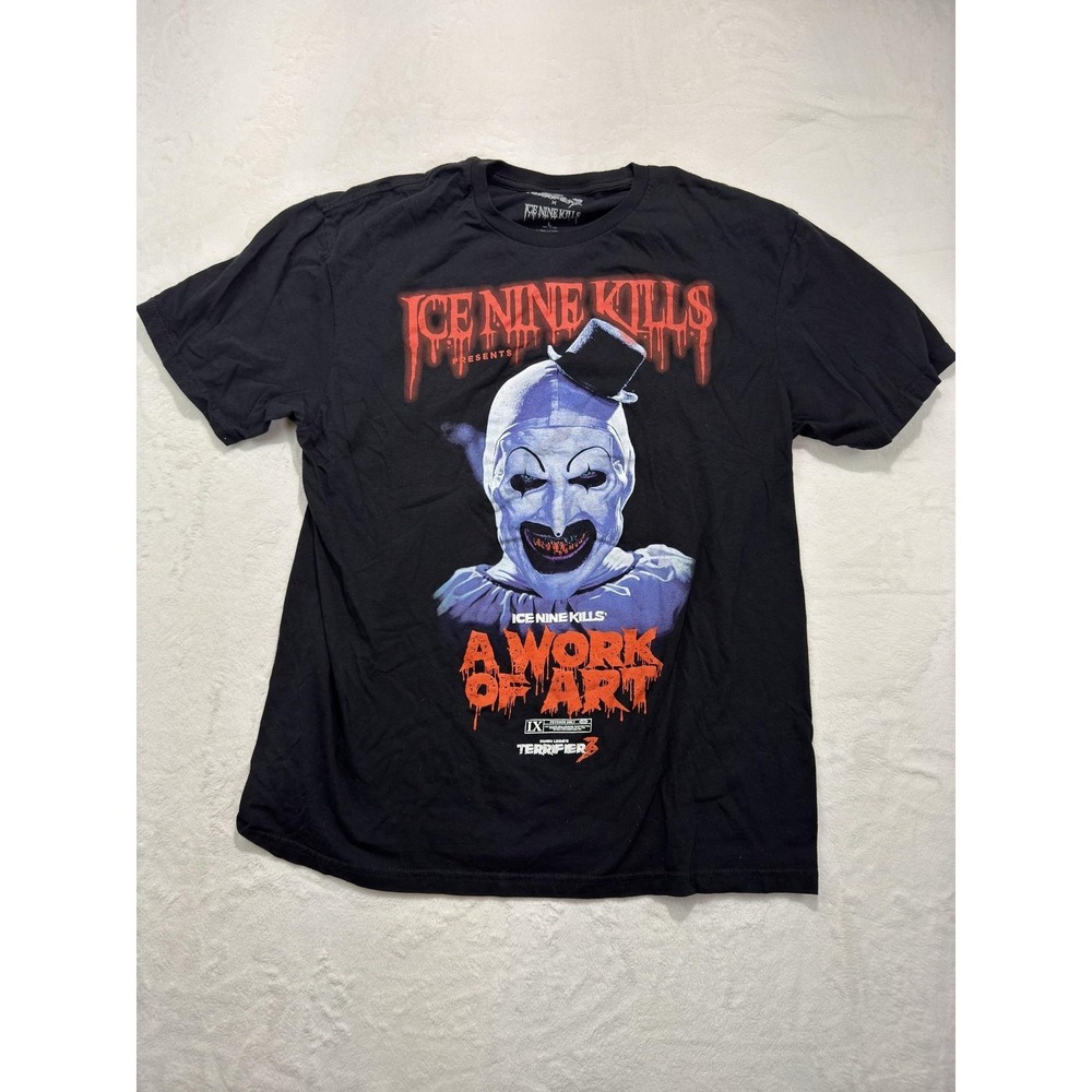 Ice Nine Kills Shirt Mens Large Black Terrifier 3 Art The Clown Graphic Tee